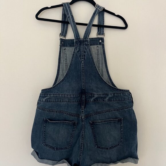 Madewell Adirondack Denim Short Overalls Shortall Large Light Blue Size L $118 - Picture 3 of 5